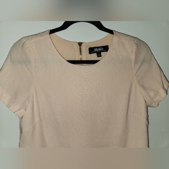 Lulus Blush Pink Shift T-Shirt‎ Lined Dress Size Small - Picture 3 of 11